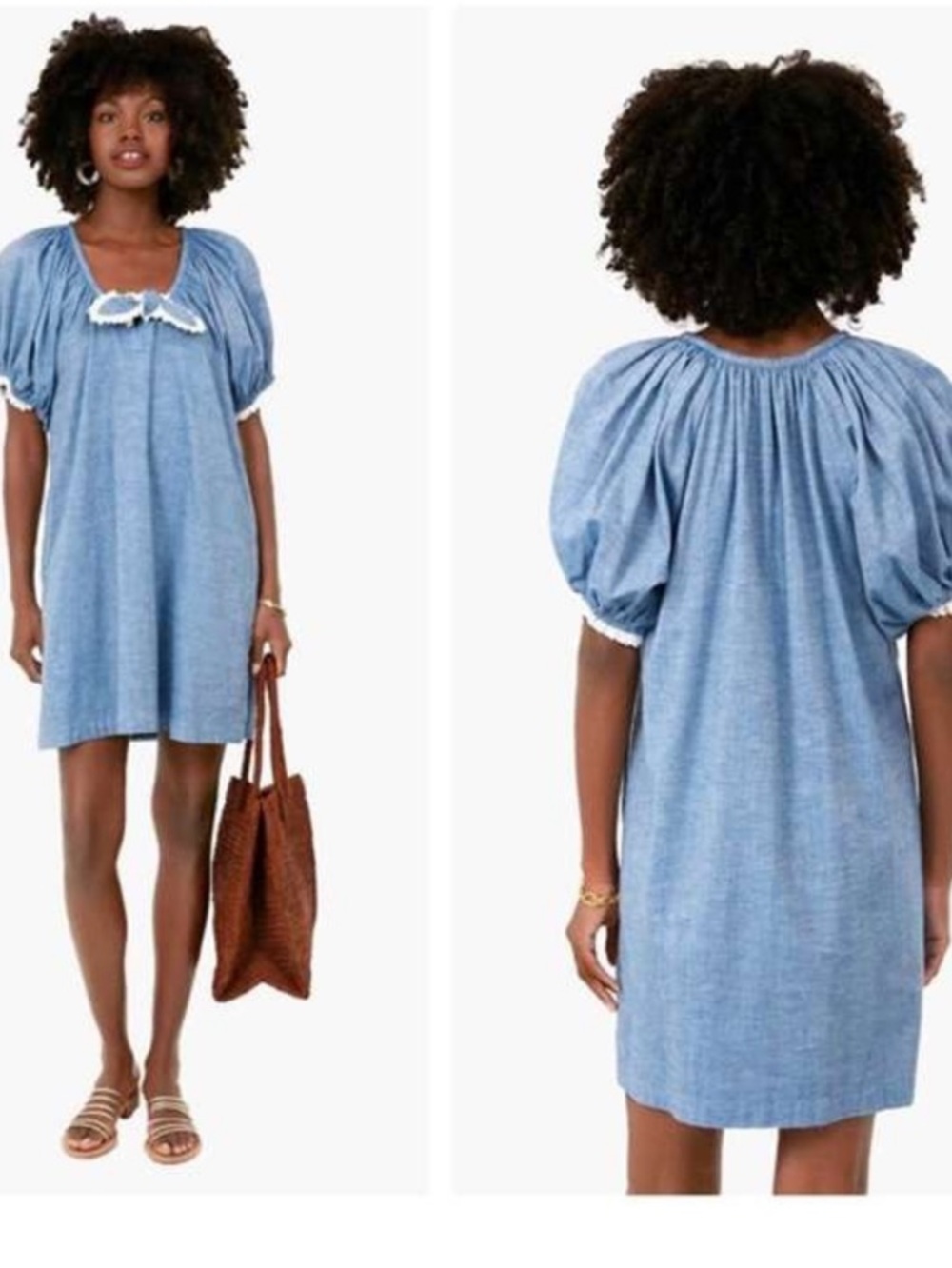 Tuckernuck Pomander Place
Chambray Luca Tie Front Mini Dress Medium